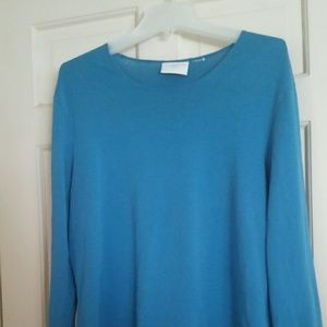 Liz Claiborne Turquoise Long Sleeve top Sz L